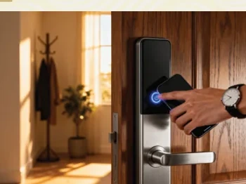 Smart security door entry at Elmas Aquacasa